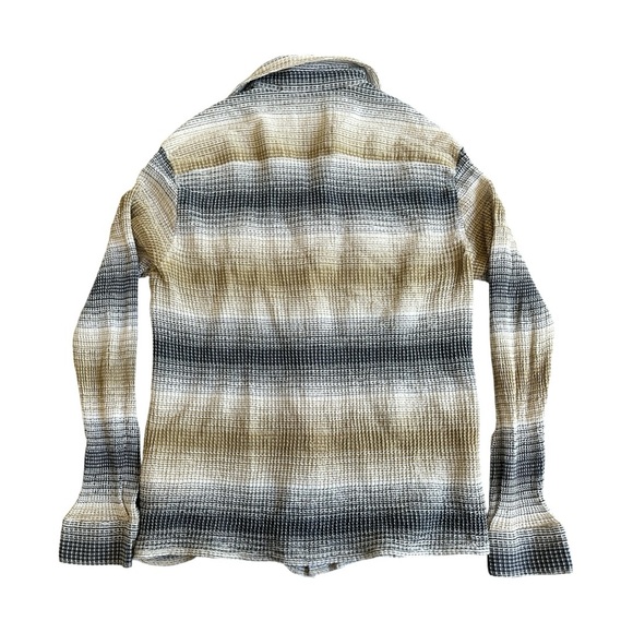 Scotch & Soda Lucky Charm Stripe Woven Waffle Button-Up Shirt Size L 100% Cotton - Picture 14 of 16